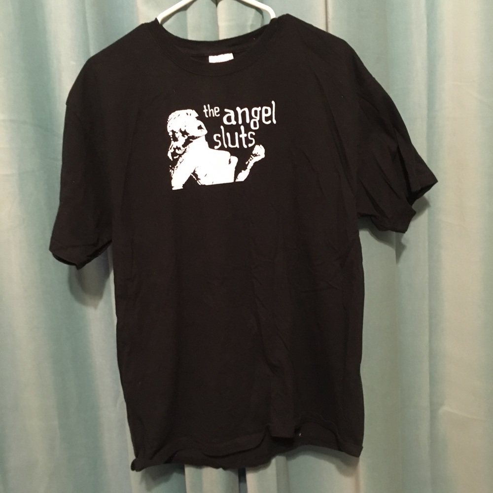 Black Angel sluts t-shirt. (Punk band)